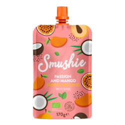SMUSHIE Organic Passion-mango smoothie with basil
